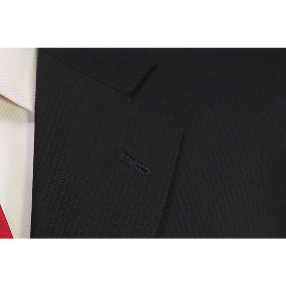 J. Press Custom Made Black Tonstripe 3-Btn Wool Suit 34S - Picture 5 of 10